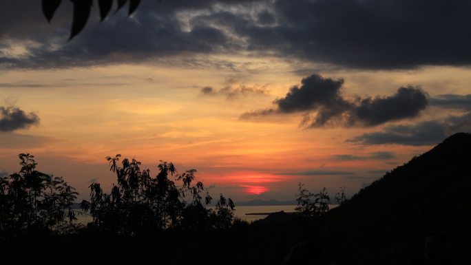 三亚半山半岛夕阳第二片段