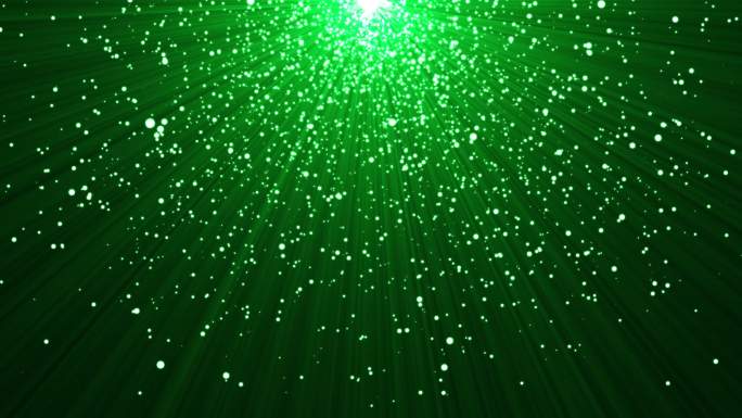 4K绿色粒子顶部发散光芒视频-无缝循环