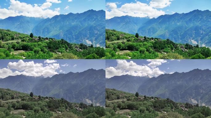 甲居藏寨自然风光延时摄影