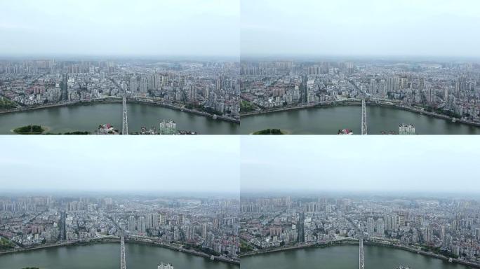 四川城市高空俯瞰大全景航拍-可商用
