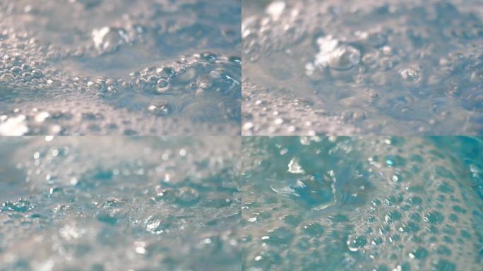 开水鱼缸中加氧产生的气泡水泡