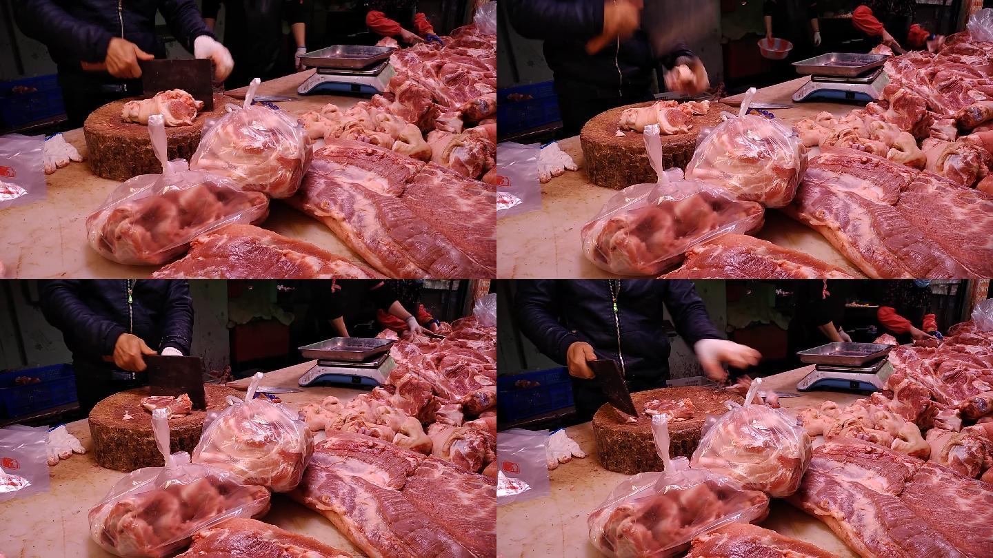 市场禽肉鸡肉猪肉买肉专业拍摄原