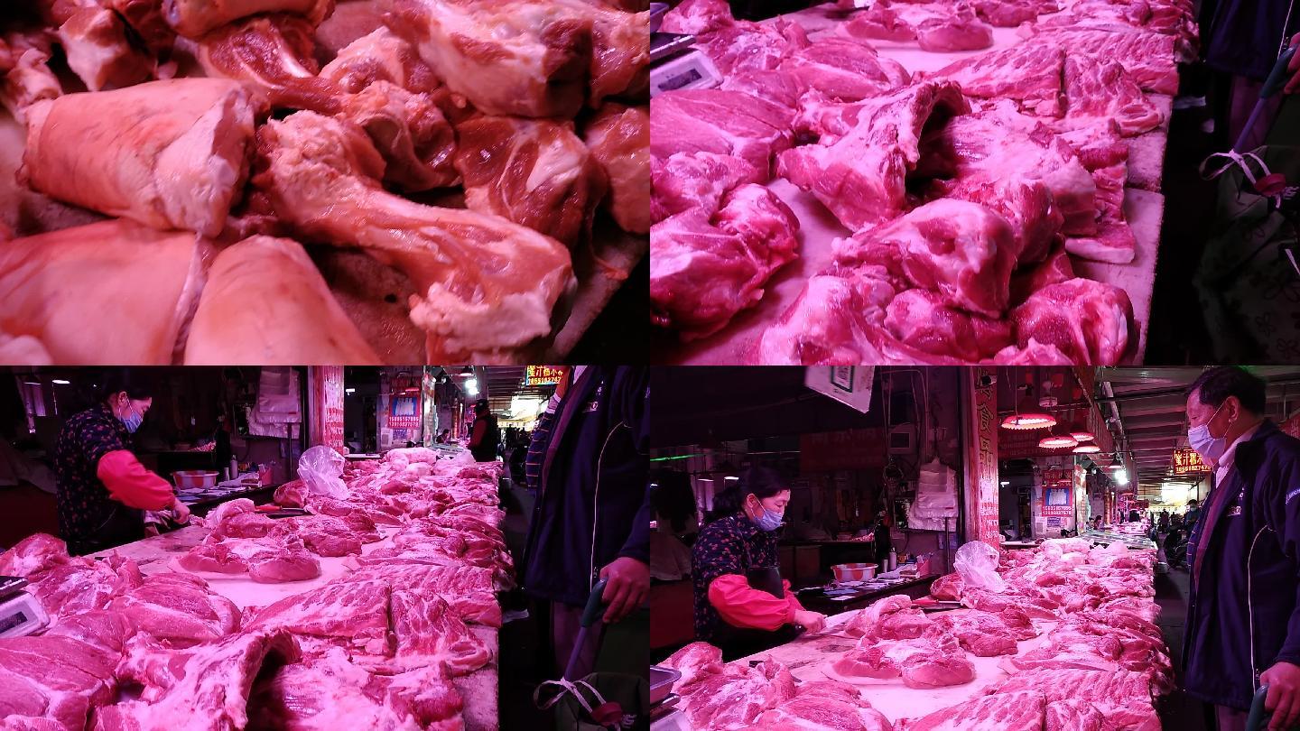 市场禽肉鸡肉猪肉买肉专业拍摄原