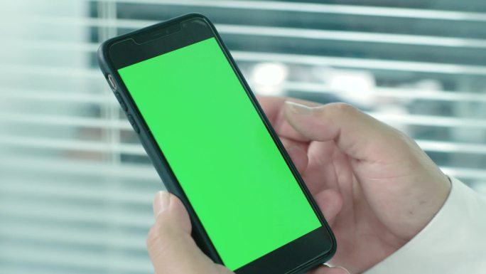 实拍手机绿屏抠像素材