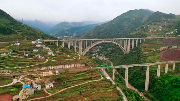 乡间山村美景桥梁