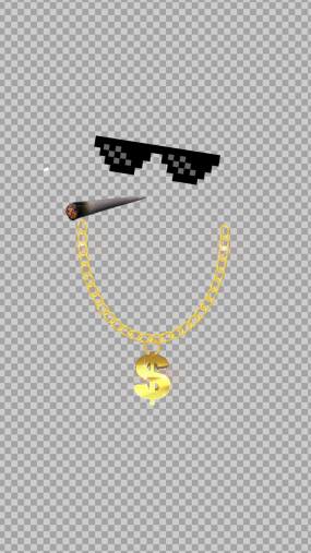 2款竖版大金链子雪茄墨镜大佬恶搞视频视频素材包