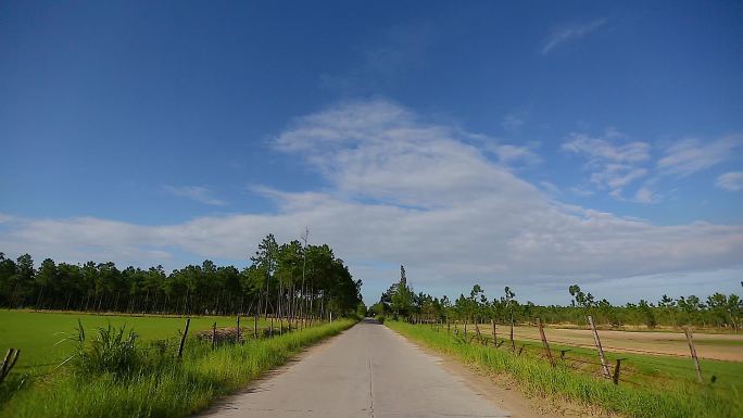 郊外田间道路延时摄影