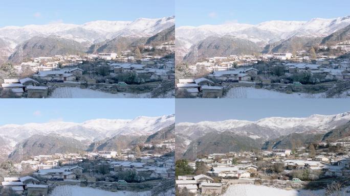 山村村庄雪景