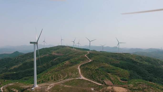 4K山东国电风力发电-清能源风电-风车
