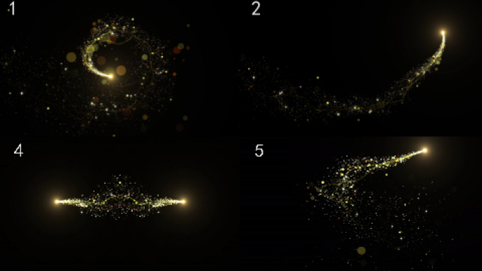 6款4K路径粒子光斑光效AE模板