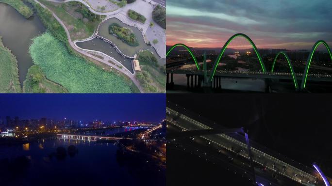 2017年山西太原北中环桥荷花和夜景4K