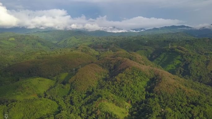 云南德宏盈江森林大山航拍