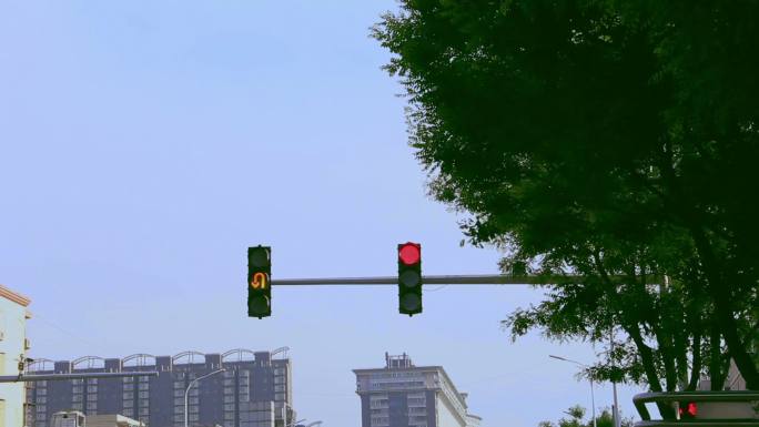一组红绿灯十字路口延时
