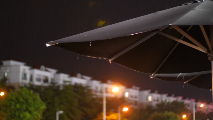 雨夜开车，行人，路灯唯美4k素材