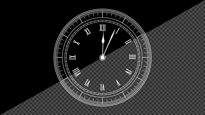 时间钟表表针正转4K循环视频输出