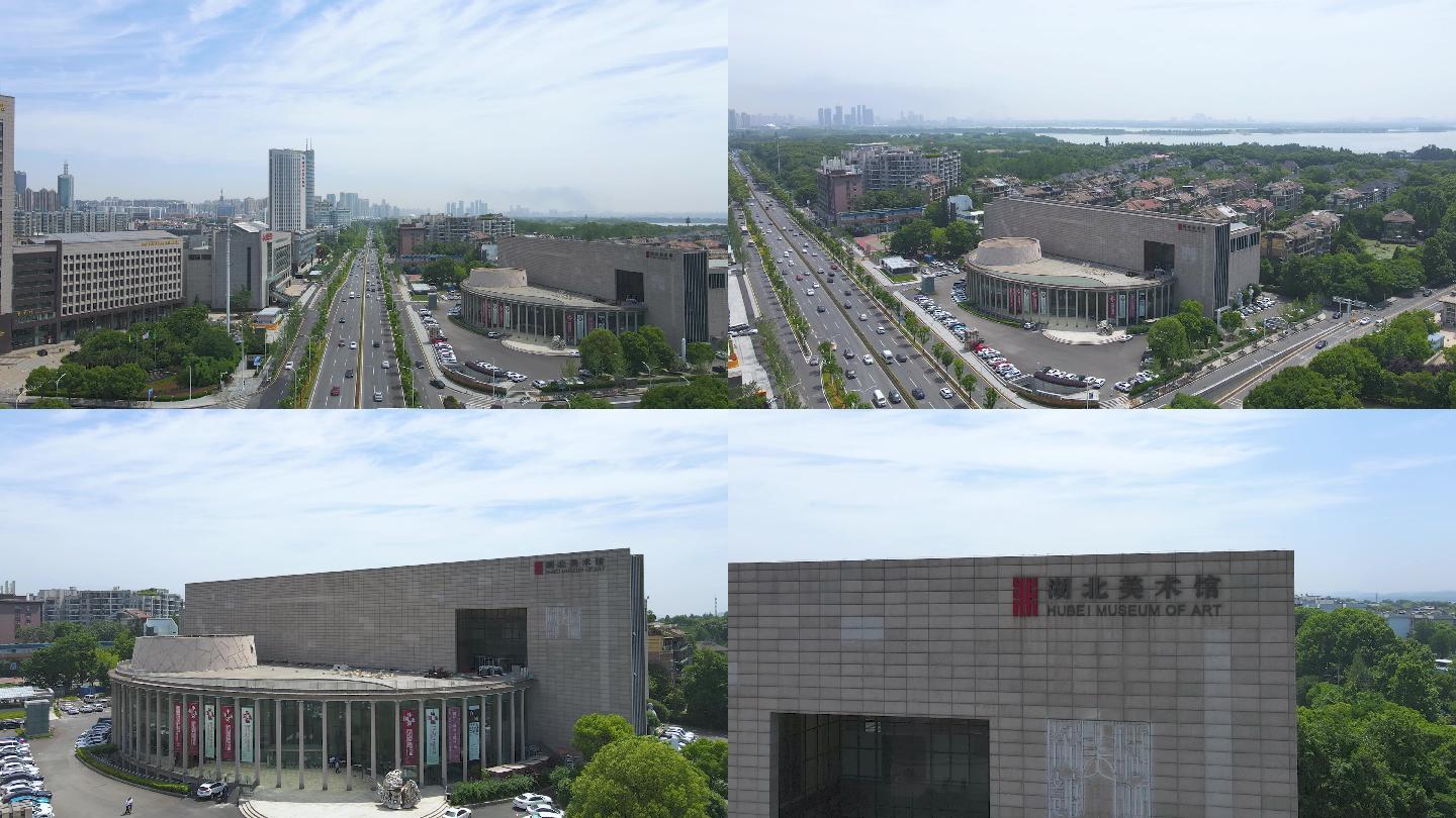 湖北省美术馆4K航拍