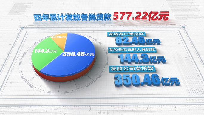 【3项】企业三维简洁统计图表系列-1