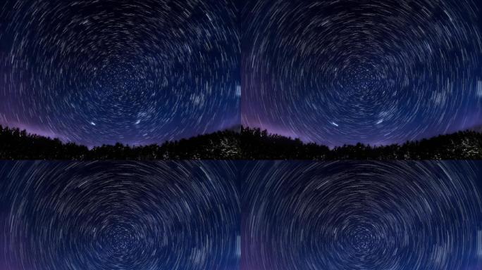唯美梦幻蓝色线条星轨粒子光斑视频背景