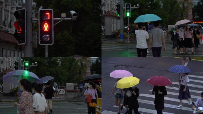 【原创4K】红绿灯倒计时人行道行人