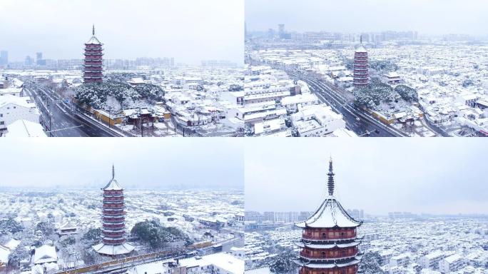 苏州北寺塔雪景-4K