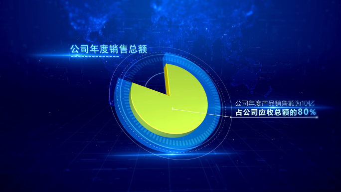 2023简约科技三维饼状图ae模板