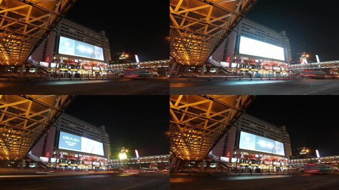 北京中关村大街夜景车流4K