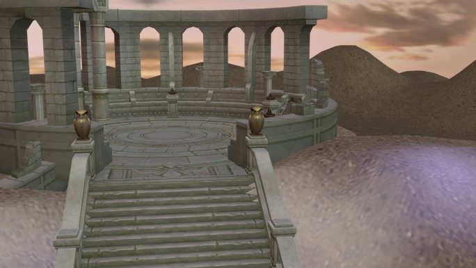3d模型之祭祀神殿，可以再AE里面使用