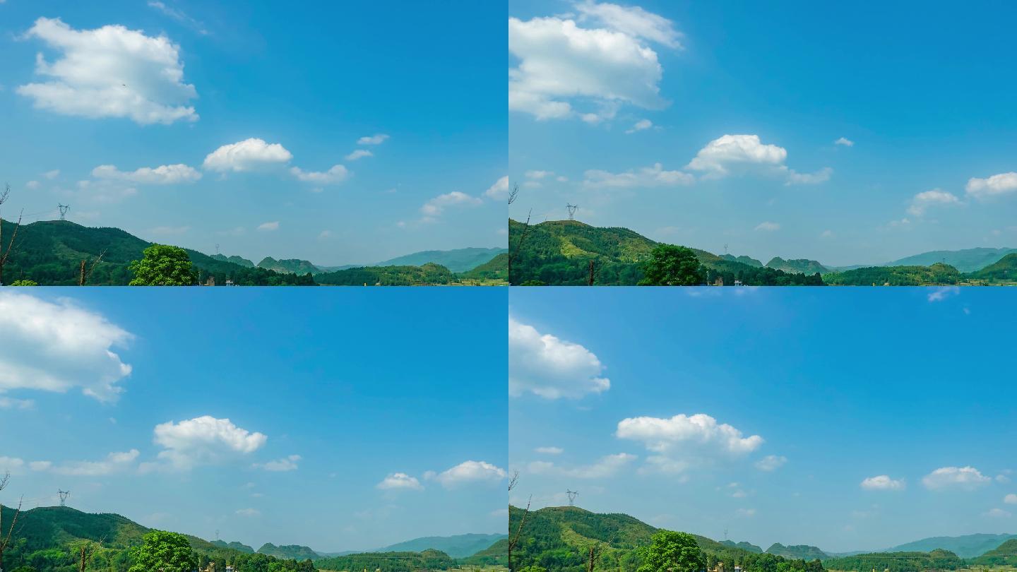 4K延时贵州气候保卫生态蓝天白云21秒
