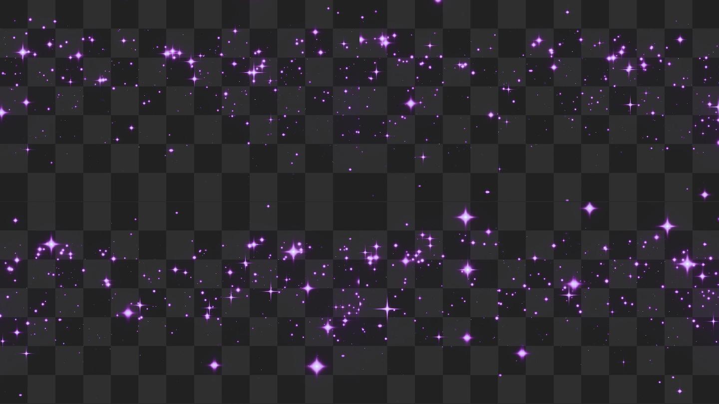 紫色星光闪烁上升-alpha通道