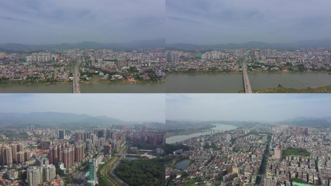 城市白天俯拍航拍4K