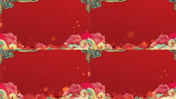 国潮过年喜庆底板背景板