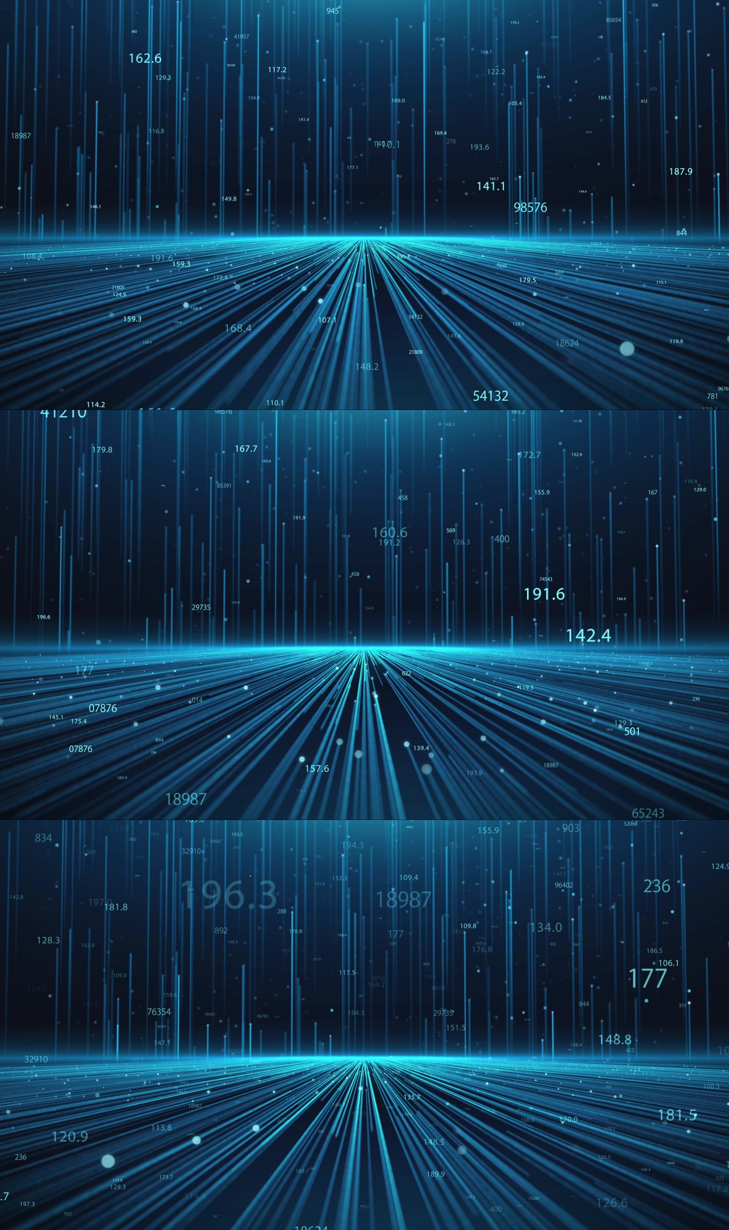 4K蓝色科技数字数据线条（循环）