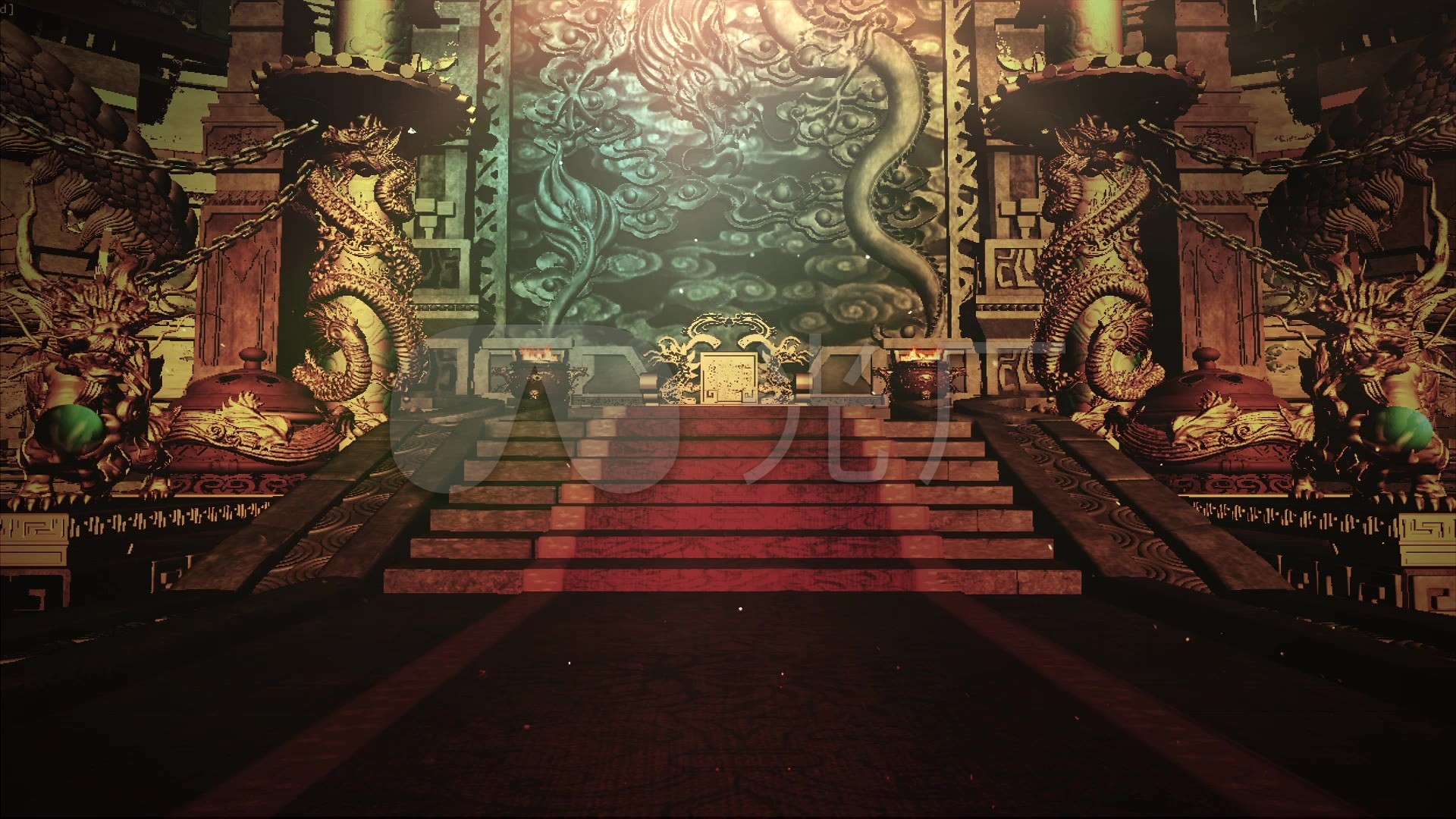 古代宫殿皇宫循环背景