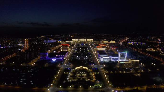 4K-HLG原素材-鄂尔多斯夜景