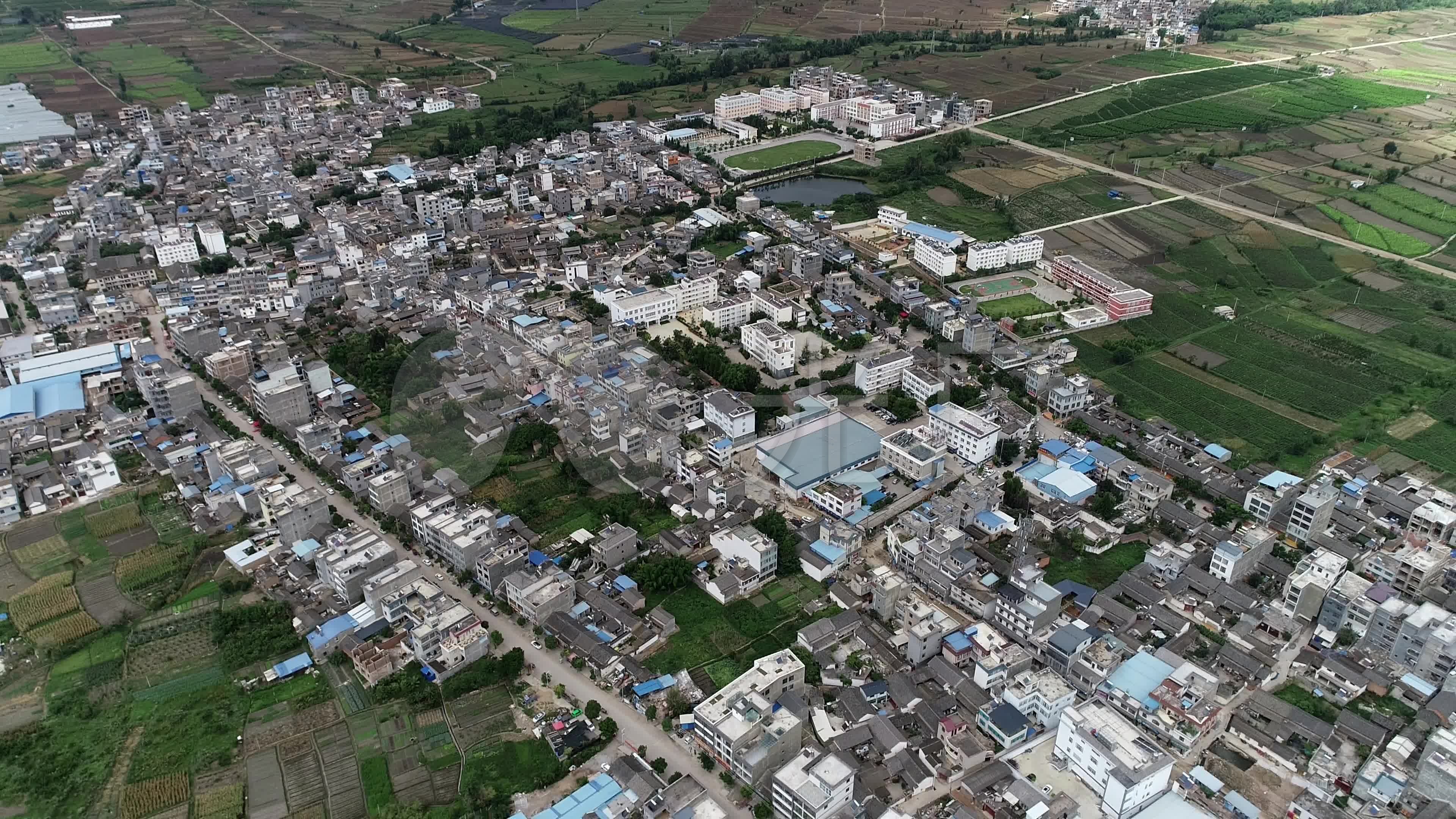 大理弥渡红岩镇航拍_3840x2160_高清视频素材下载(编号:4625327)_实拍