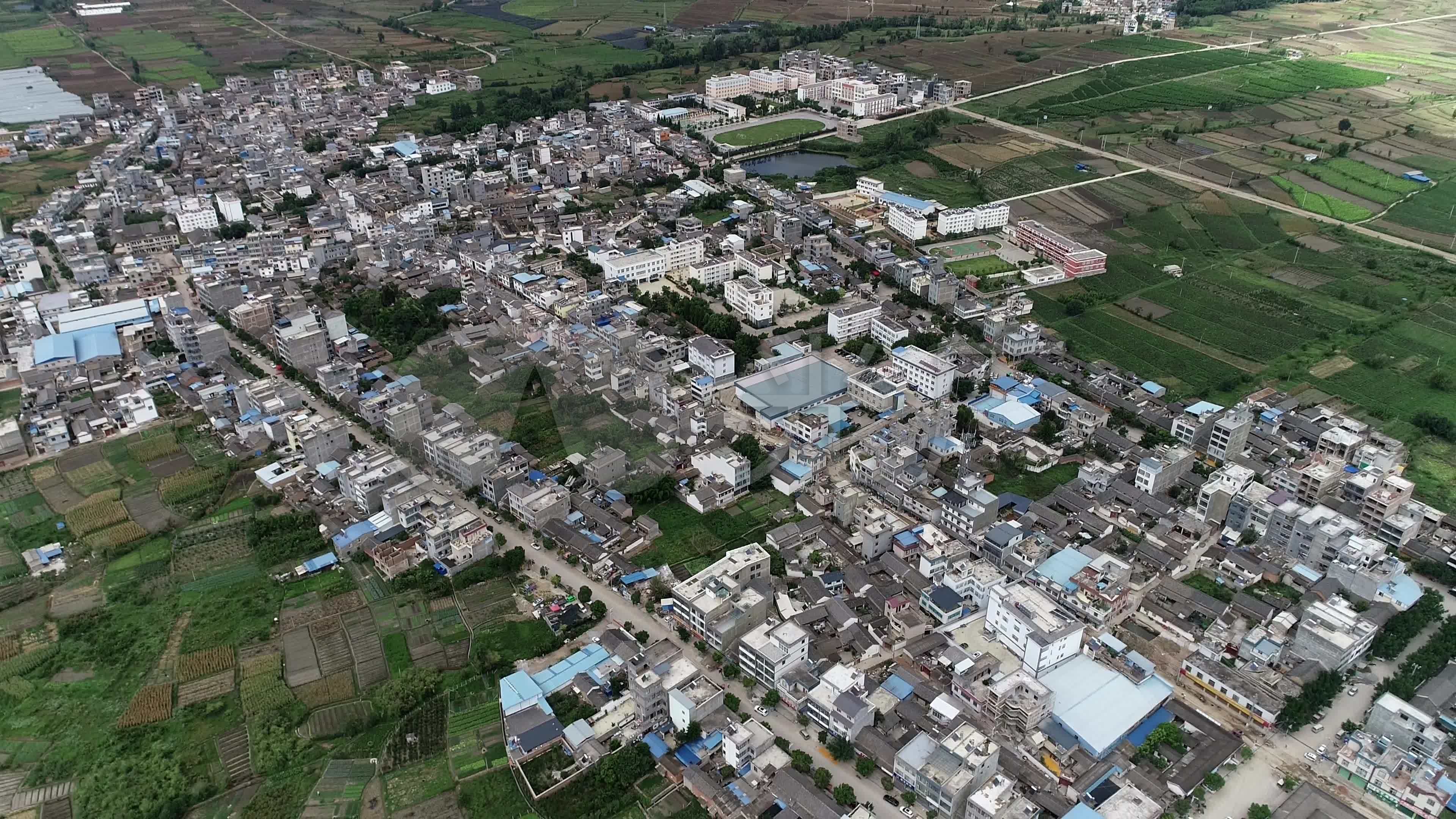 大理弥渡红岩镇航拍_3840x2160_高清视频素材下载(编号:4625327)_实拍