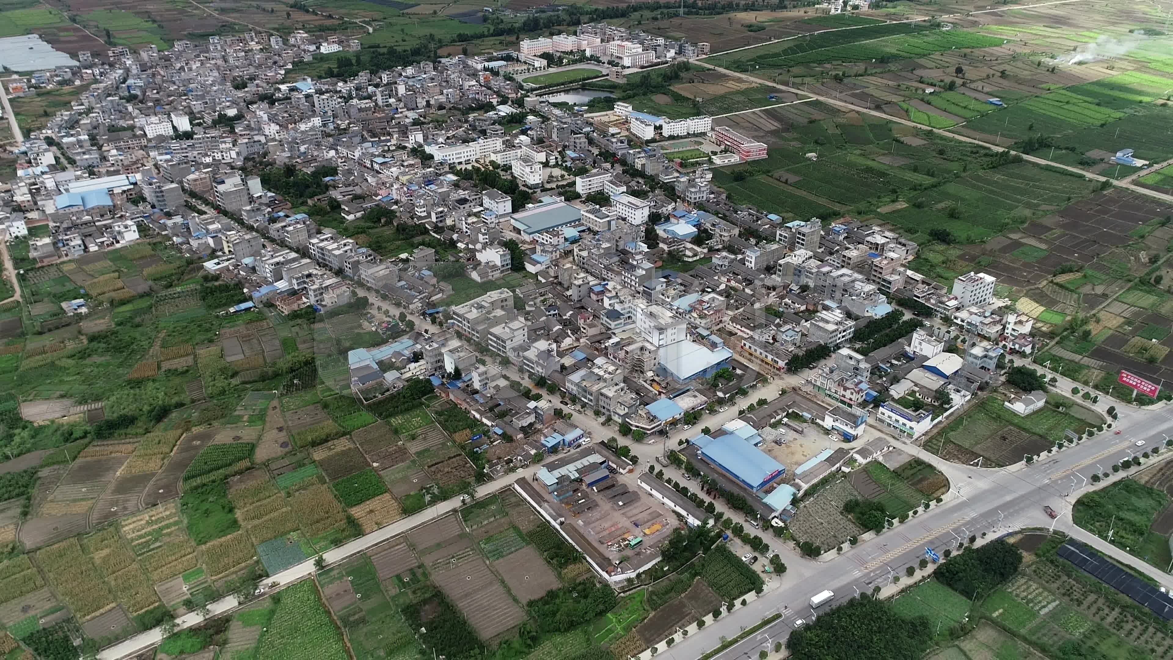 大理弥渡红岩镇航拍_3840x2160_高清视频素材下载(编号:4625327)_实拍