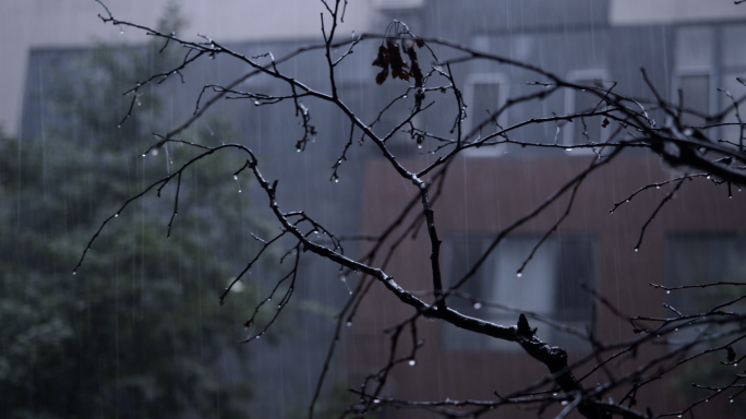 【原创】4K暴雨来临、下雨空镜头