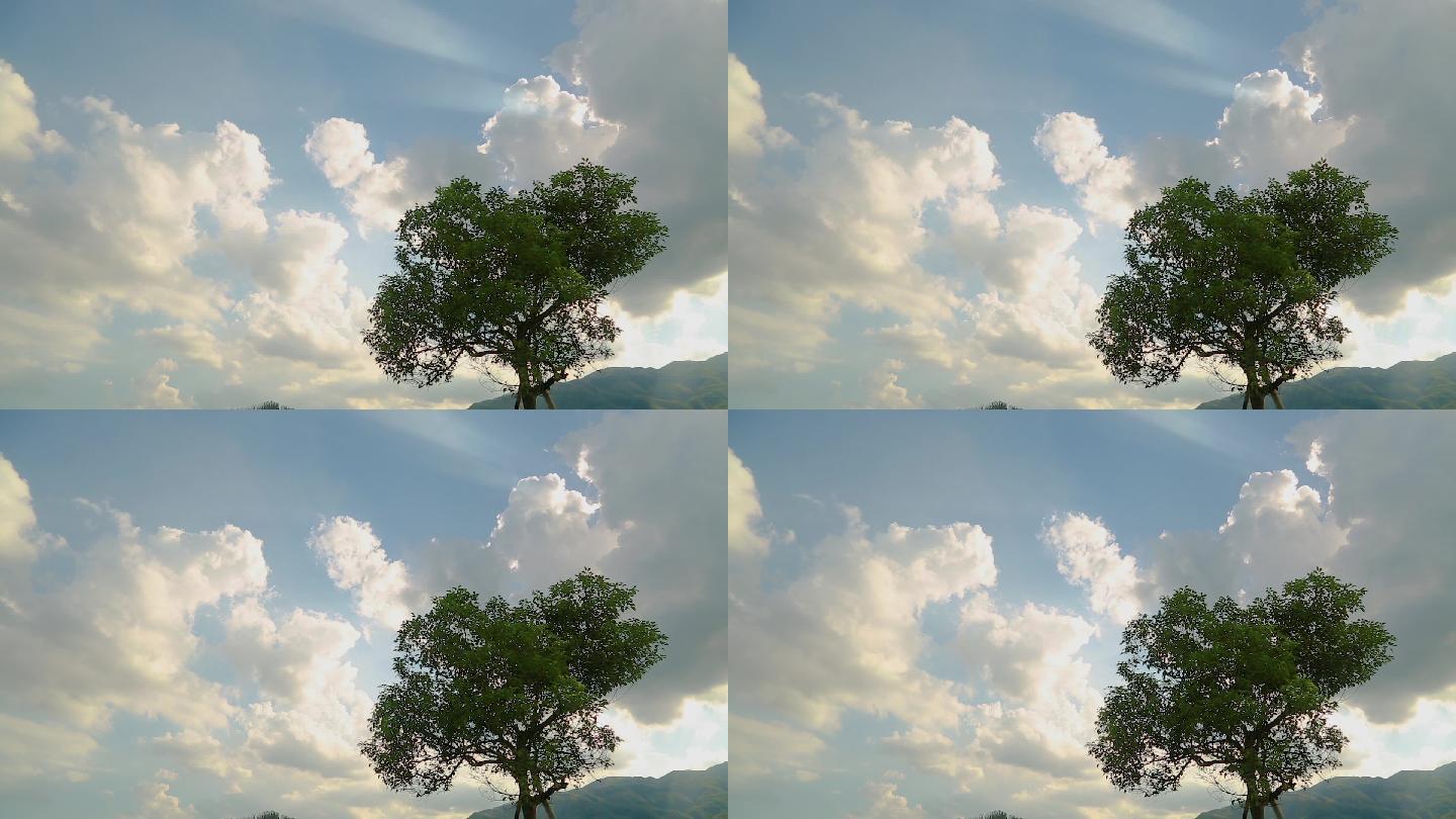 大山里的云层延时摄影