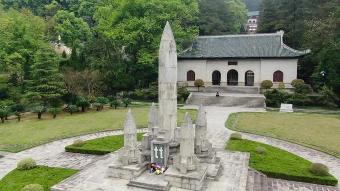 南岳衡山忠烈祠2K航拍