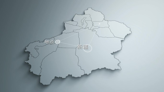 新疆简洁地图
