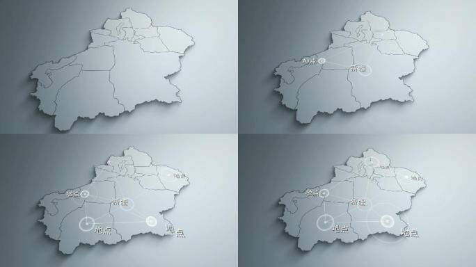 新疆简洁地图