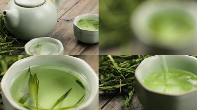 石竹茶竹叶茶绿茶健康茶叶4K超清素材