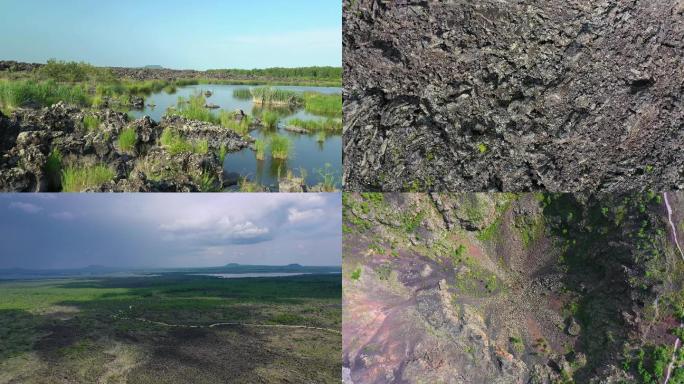 五大连池风景大气4K航拍