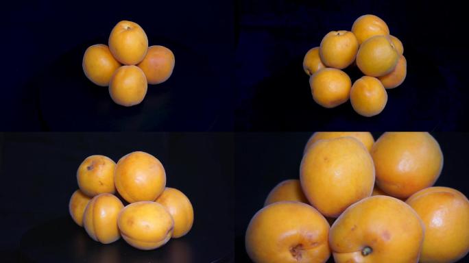 成熟的杏子实拍素材