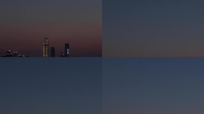 4K长沙城市天空黄昏一组