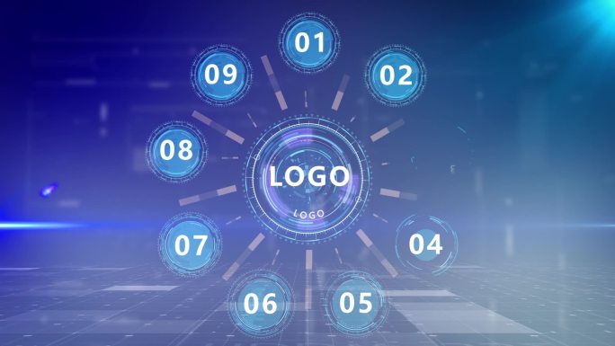 科技圆环logo展示