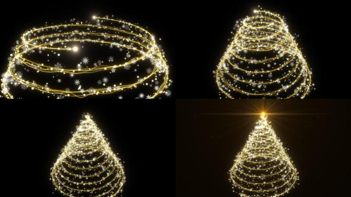 【全息】粒子圣诞树-透明通道