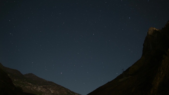 四川甘孜州丹巴夜晚星空延时