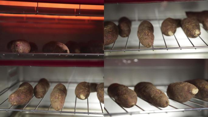 电烤箱烤红薯